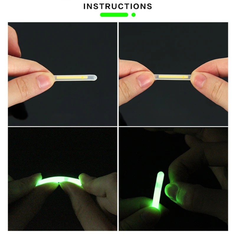 Description Picture 6 of itemFishing Float Light Stick Fireflies Fluorescent Lightstick Night Float Rod Light Dark Glow Stick Fishing Tackle Accessories