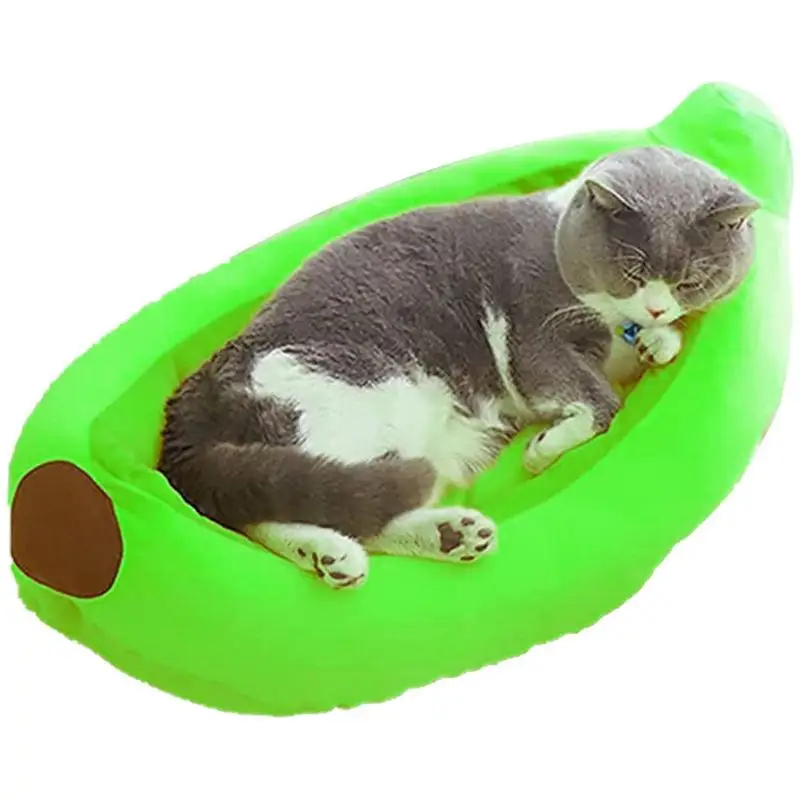 

Banana Cat Bed Pet Banana Nest Plush Dog Cushion Washable Banana Shape Pet Beds For Small Medium Dogs Cats Fluffy Pets Nest