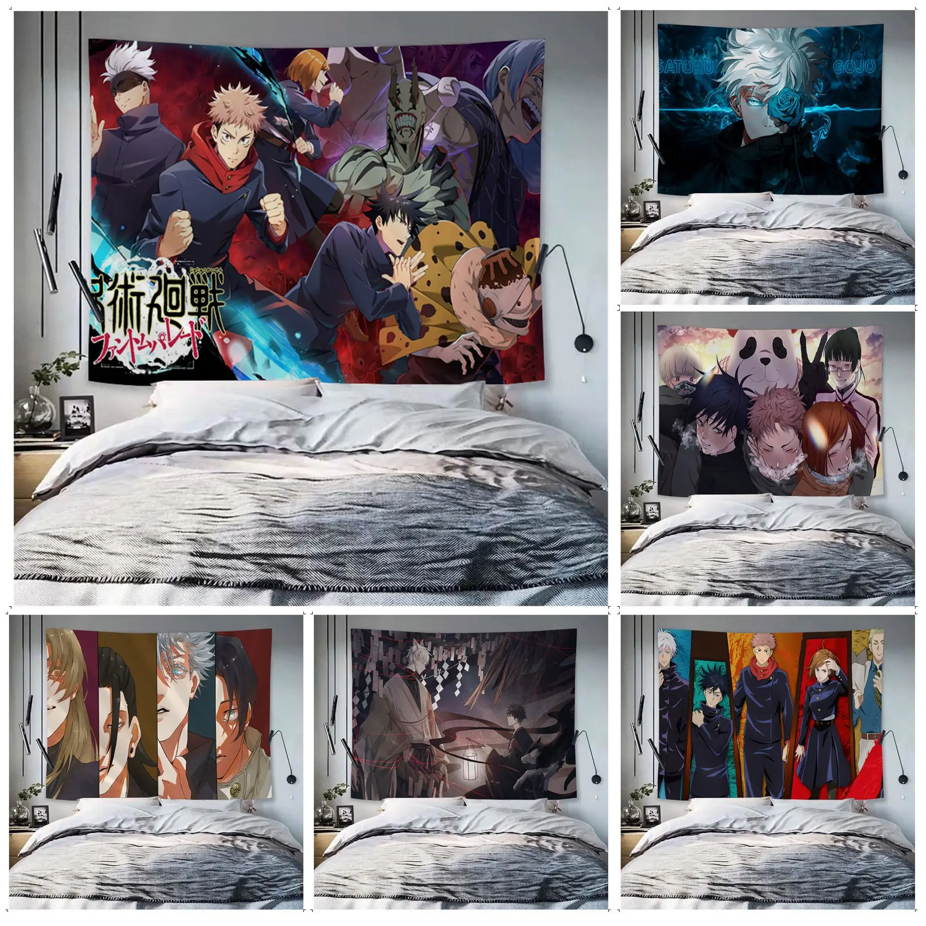 

Anime Jujutsu Kaisen Tapestry Cartoon Tapestry Art Science Fiction Room Home Decor Wall Hanging Sheets