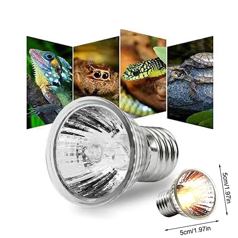 Reptile Lamp 25/50/75W E27 Pet Heat Lamp Bulb Turtle UV Light Bulbs