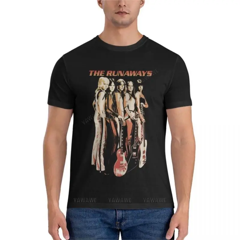 

t-shirt men cotton The Runaways Classic T-Shirt boys t shirts Short sleeve tee men T-shirt short black tee-shirt
