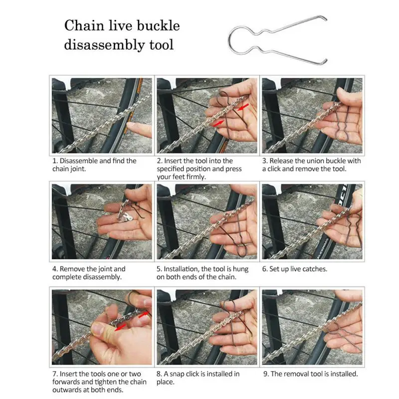 5Pairs Bike Chain Quick Link Connector Lock Set MTB Road