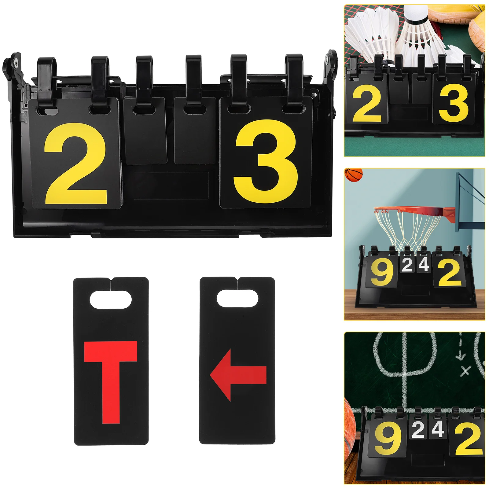 

Desk Flipper Scoreboard Tabletop Scoreboard for Volleyball Basketball Table Tennis Sports Competition Referee Score Board