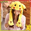 Baokemeng Cartoon Fisherman's Hat Pokemon Kawaii Pikachu Bonnet Male Hat Moving Rabbit Ears Pikachu Warm Hat Leisure Animal Hat 3