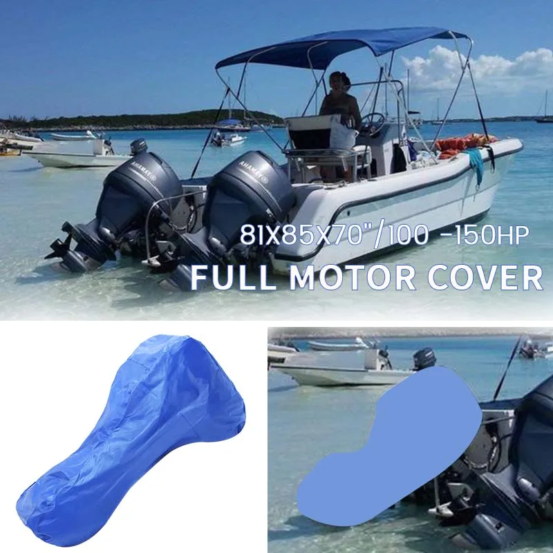 

Полностью подвесной чехол для лодки 100-150 л.с. 210D, водонепроницаемый пыленепроницаемый козырек, защита синего, черного, белого цветов для двигателя