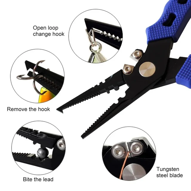ILURE Multifunctional Stainless Steel Fishing Pliers Split Ring Cutter Carp  Crimping Lead Fish Holder Tackle Hook Remover - AliExpress