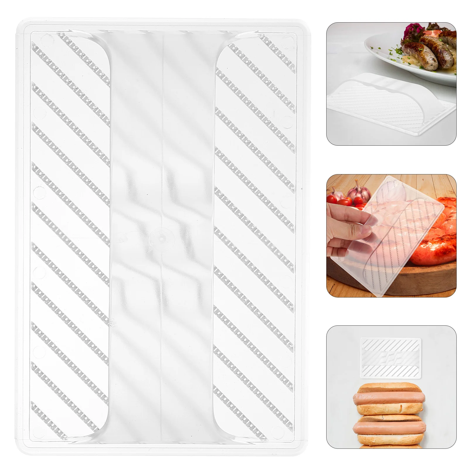 Transparent Reusable Abs Sausage Slicer Hot Grilling Meat Tools Sausages Machine Barbecue Kitchen Poultry Dog Treats