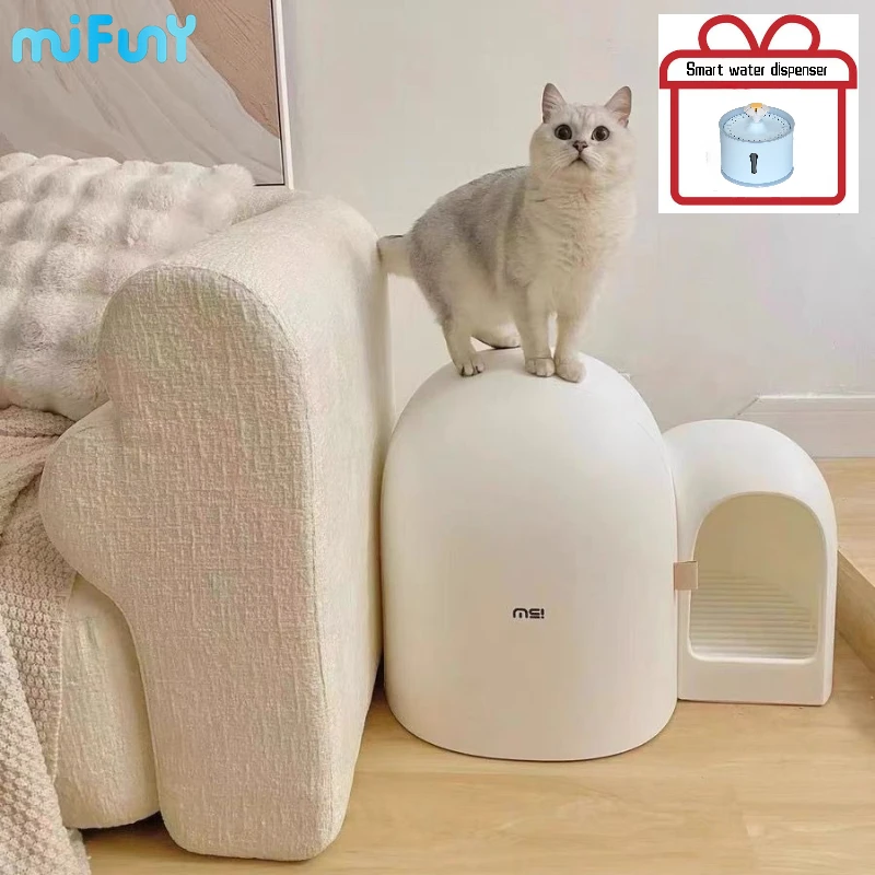 

MiFuny Cat Litter Box Closed Corridor Cat Toilet Splash Proof Deodorization Cat Box Oversize Litter Tray Kitty Litter Box Pet