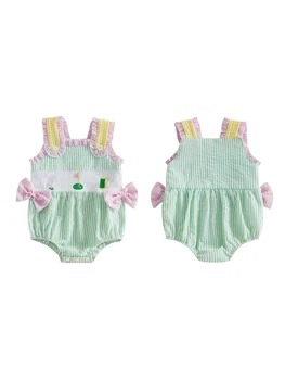 Floral Bow Toddler Romper 1