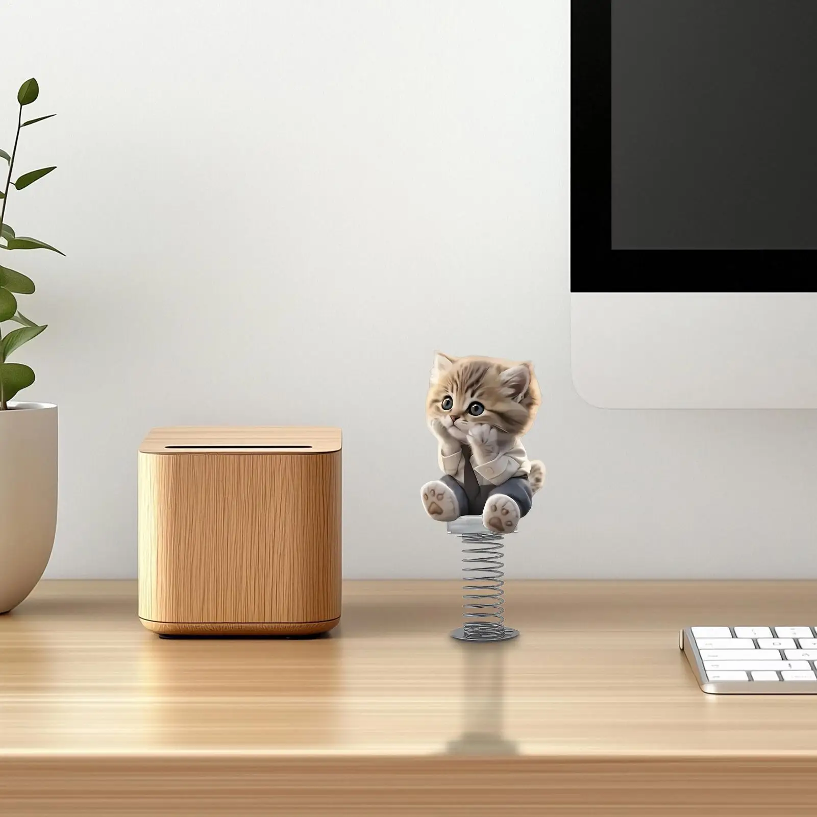 Car Decorations Cute Cat Bobble Car Dashboard Toy Decorative Interior Accessories Funny Cute Shake Head Dancing cat Toy