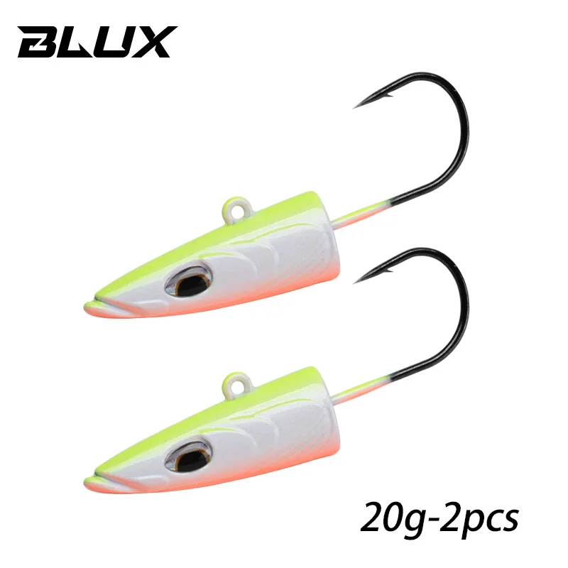 BLUX Vibrant Soft Eel Fishing Lure with Paddle Tail and Jig Head Hook - Saltwater Artificial Bait