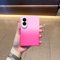 Gradient Candy Color Skin - friendly Slim Matte Protective Case - Galaxy Z Fold4 (Pink Rose Red)