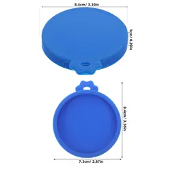 Silicone Reusable Lids for Wide - Mouth Jars and Beverage Containers (Blue)