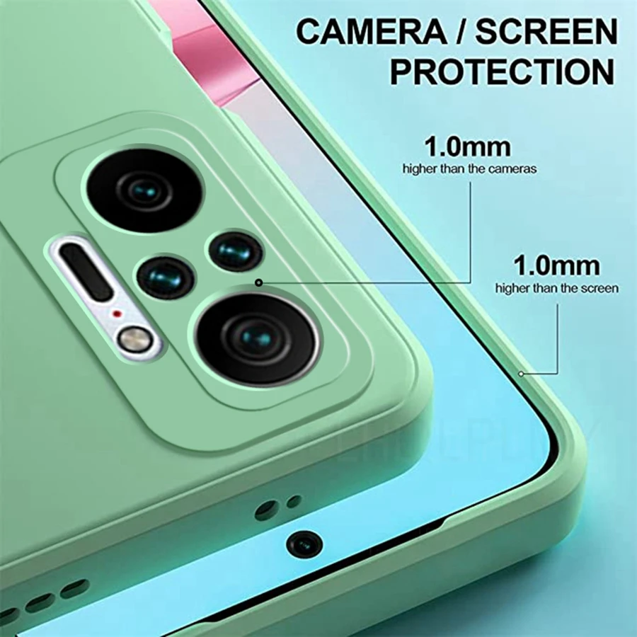 Sleek Square Liquid Silicone Soft Case - Full Protective Cover
