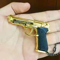 Detachable 1:3 92f Alloy Pistol Model Keychain Portable Toy Gun Fake Gun Decoration Military Fan Collection Party Holiday  Gift 1