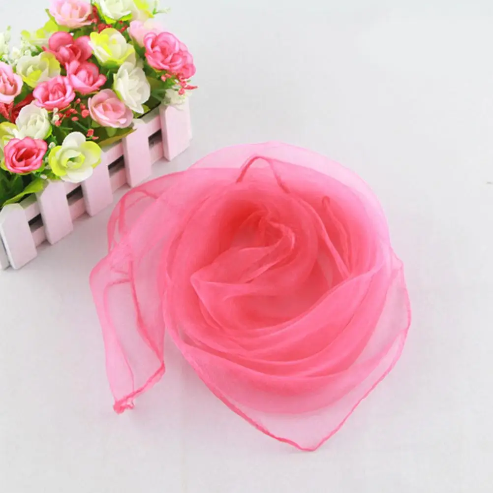 12 Pcs Dance Scarves for Children Solid Color Small Silk Scarf Music Boys Gymnastic