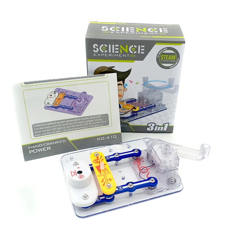 

Creative Science Educational Hand Dynamo Toys For Children ABS Physical Experiment Students Generator Handmade Toys DIY Kids