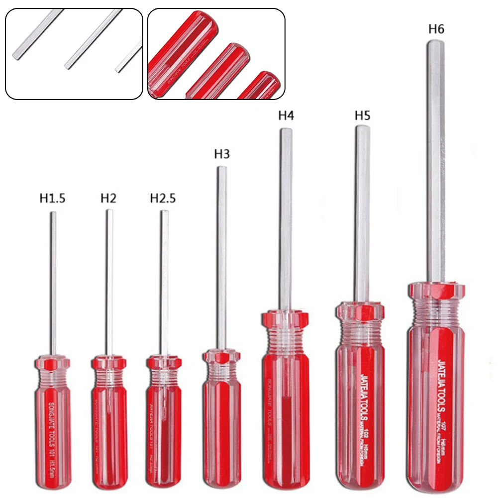 1pc 1,5 mm-6mm Sechs kant schrauben dreher Set Flach kopf manueller Sechs kant schrauben dreher Magnets ch rauben treiber Handre parat ur werkzeuge destornillador – Detail 2