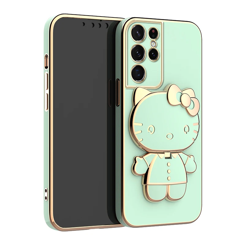 thumbnail image 1 of Luxury Hello Kitty Mirror Silicone Case For Samsung Galaxy A53 A73 A13 A23 A33 A12 A22 A32 A52 A52S A04 A04S A14 Plating Cover, 1 of 5