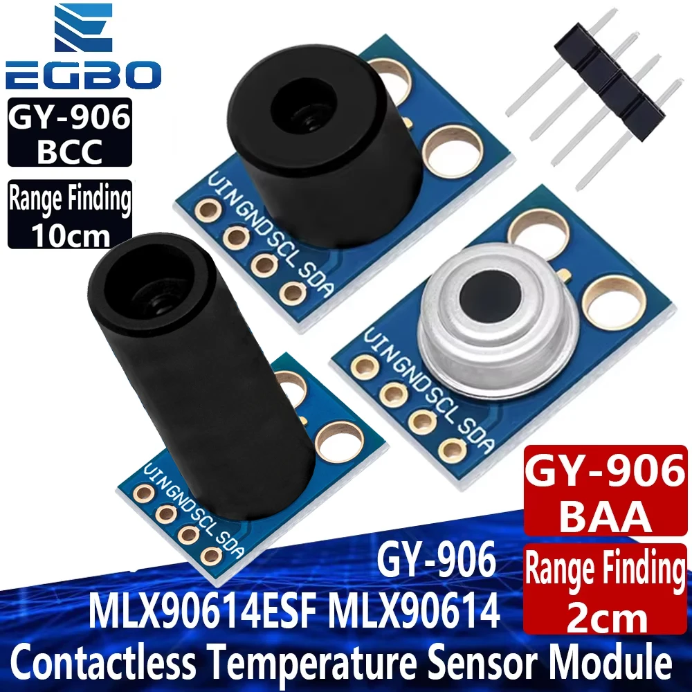1 ~ 5PCS GY-906-BCC-BAA-MLX90614ESF Neue MLX90614 Kontaktlose Temperatur Sensor Modul Für Arduino Kompatibel EGBO