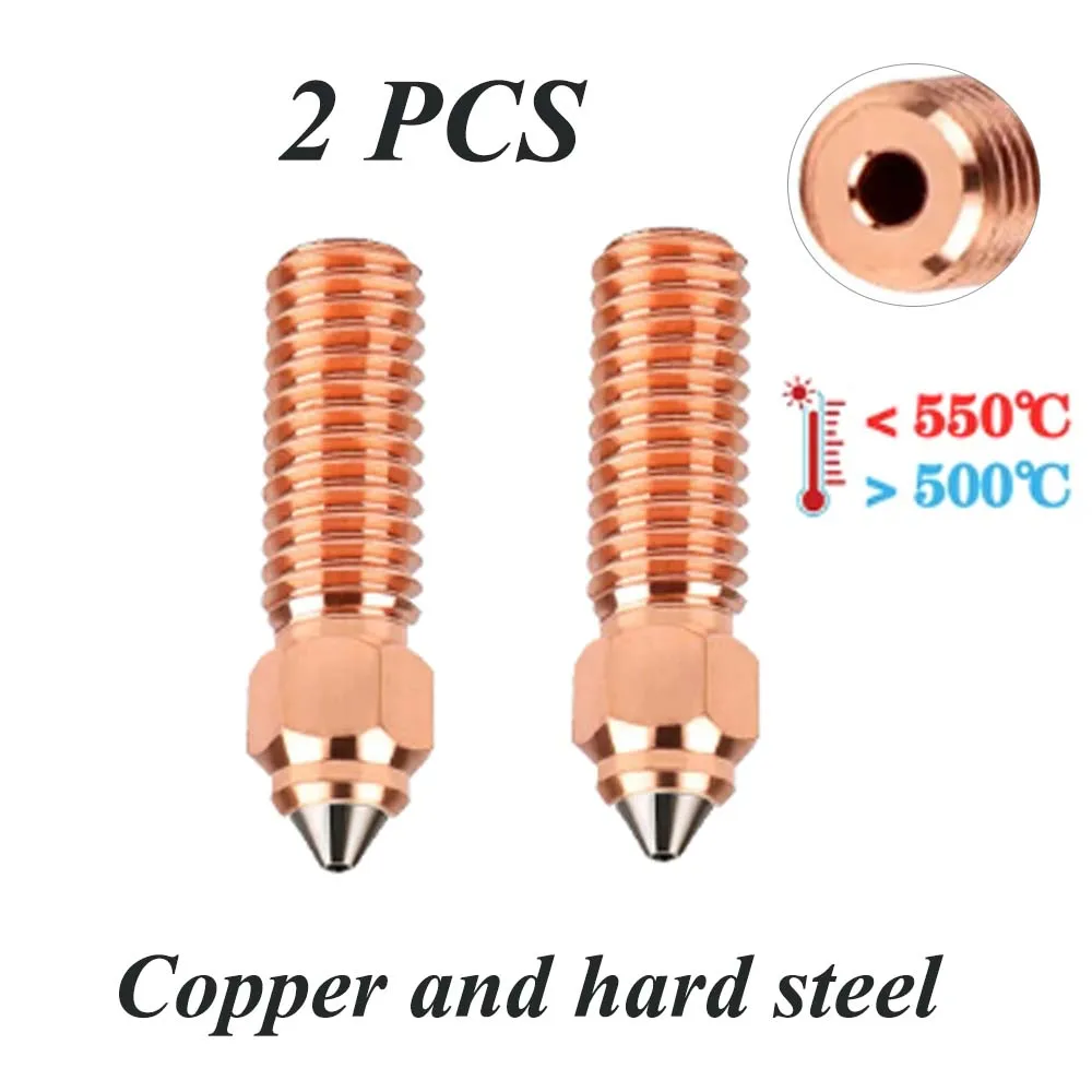 Premium Brass-Plated Copper Hard Steel 3D Printer Nozzles