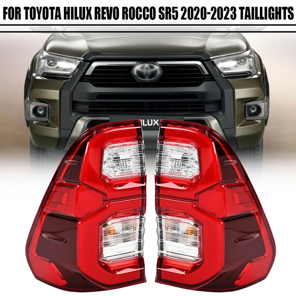 左/右側赤テールランプトヨタハイラックス Revo ロッコ SR5
