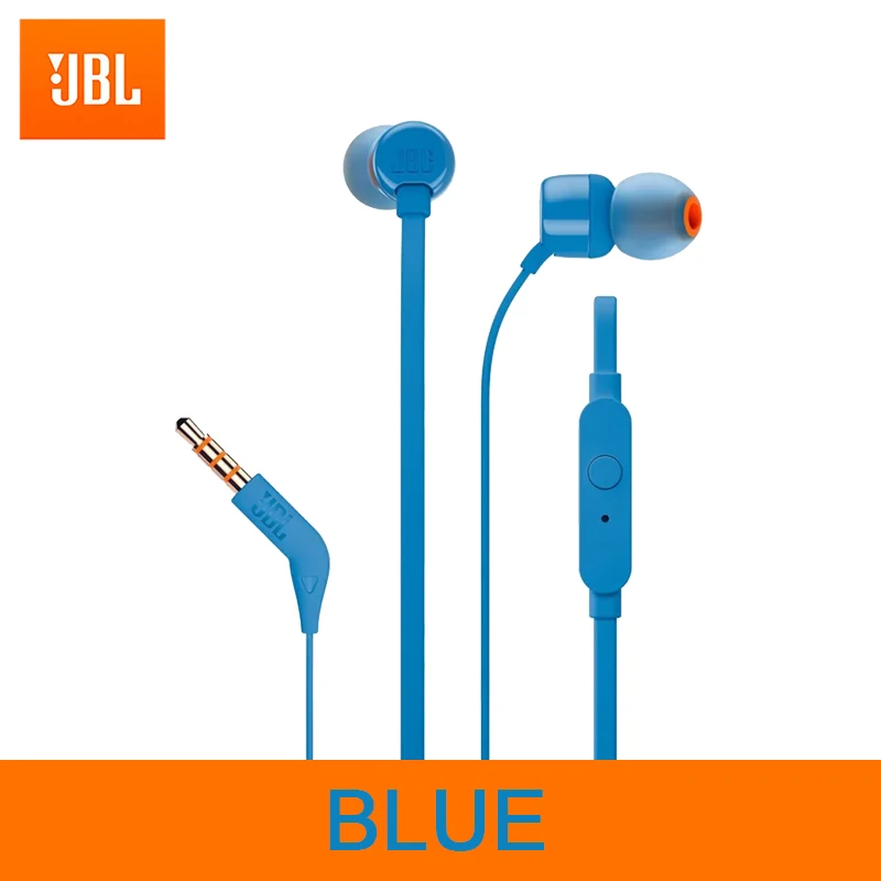 Original JBL T110 Wired Earphone TUNE110 Sports Running