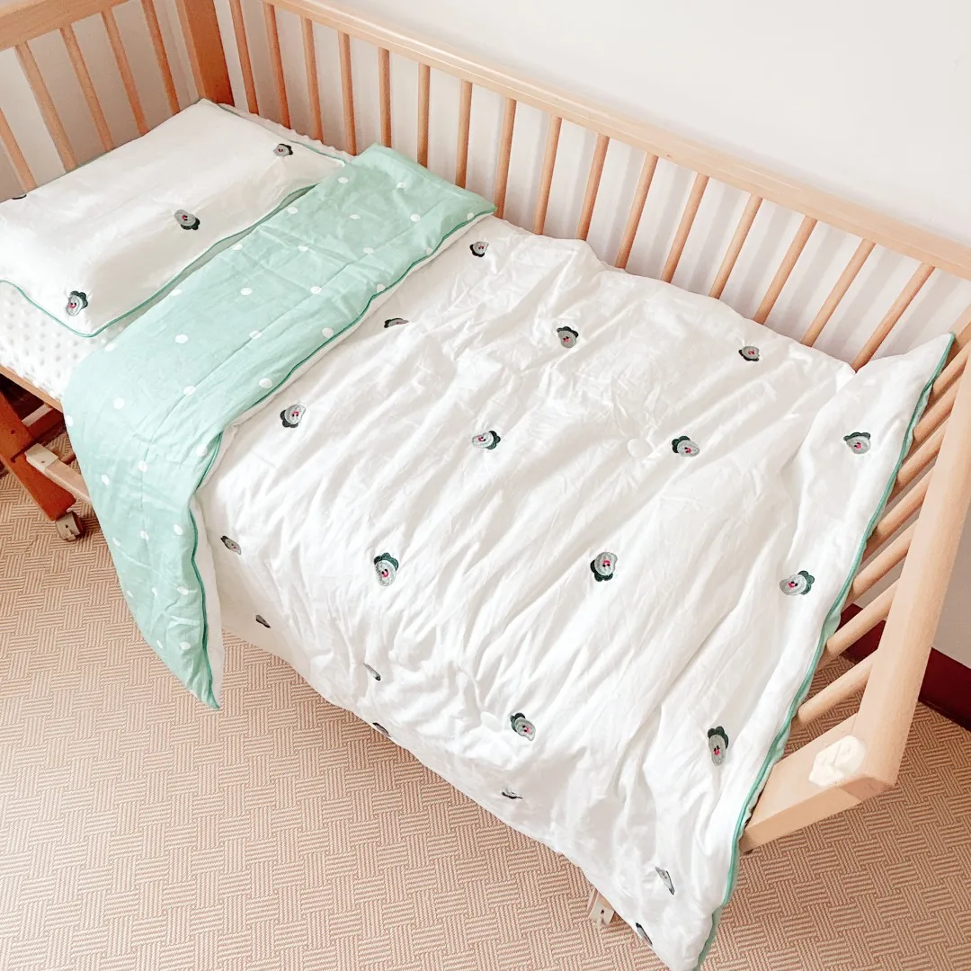 Class a Pure Cotton Embroidered Baby Quilt Newborn Baby Kindergarten Summer Cool Quilt All Year Round Breathable