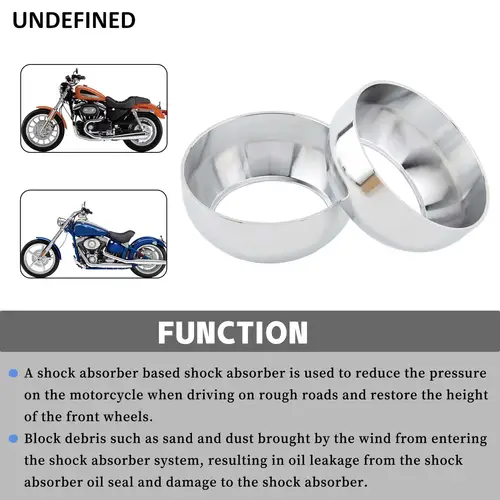 Chrome 39mm Fork Boot Cap Covers for Harley 88-21 Sportster XL 883 1200 Forty Eight Iron 883 Dyna 88-94 FXR 91-05 FXD Low Rider - Image 4