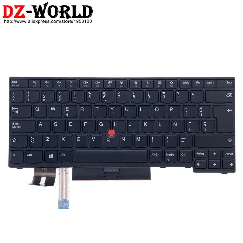 Espanhol Retroiluminado Teclado para Lenovo Thinkpad E480 E485 E490 E495 T480s L480 T490 T495 L390 L380 Yoga L490 P43s Laptop 01yp370 es - Imagem 3