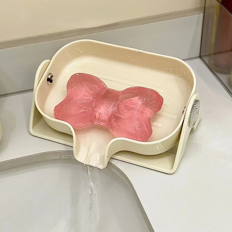 

1 water filter soap box, plastic soap box, household bathroom drainage tray with lid, bathroom soap box