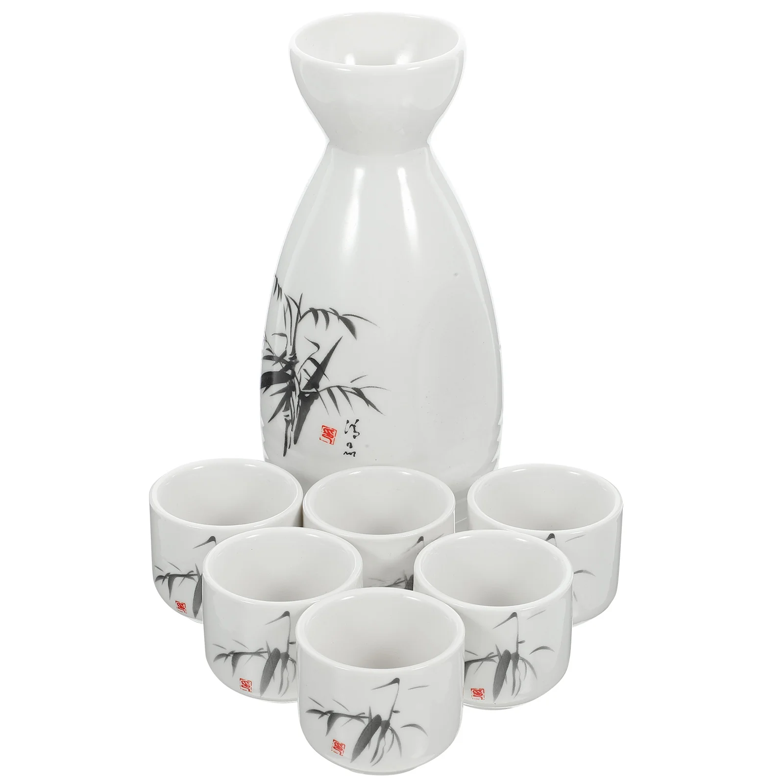 

Ceramic Set Japanese Style Sake Pot Glasses Kettle Saki Ceramics Cup