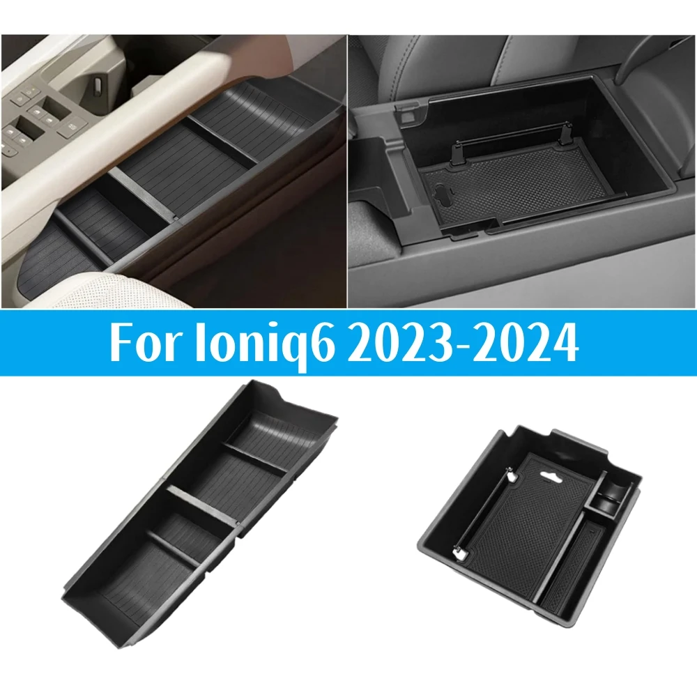 

For Hyundai Ioniq 6 2023 2024 Lower Center Console Organizer Tray Ioniq 6 SE SEL Limited Upper Armrest Storage Box