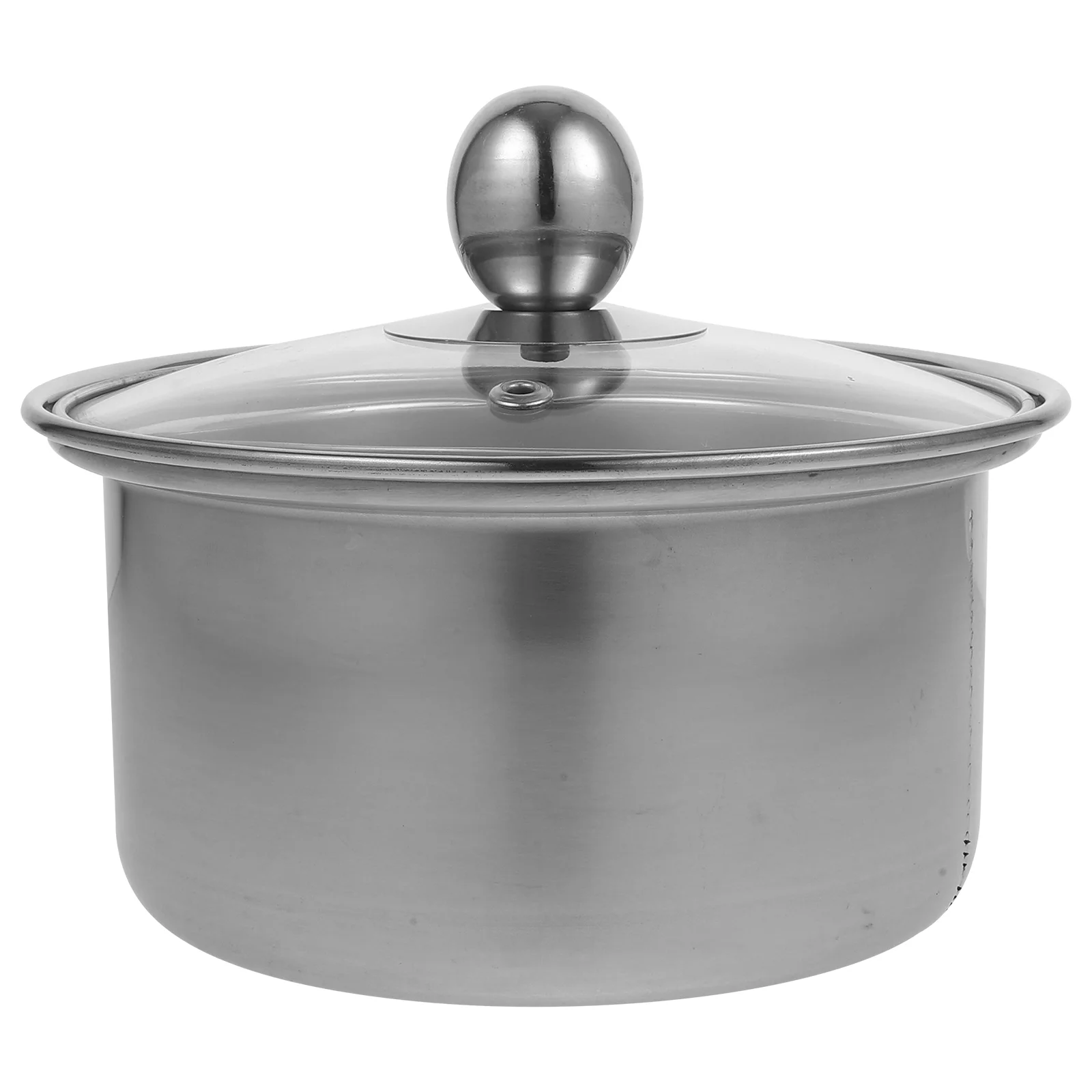 

Mandarin Pot with Lid Food Soup Stainless Steel Shabu Cooking Pots for Kitchen Milk Fondue Hotpot Ramen Small Stockpot