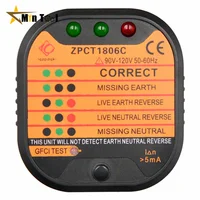 EU UK US Outlet Socket Tester Detector Circuit Polarity Voltage Plug Breaker Ground Zero Line Switch for Electtrical Tools 1
