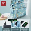 AIBEDILA Mummy Large Capacity Diaper Bag Backpack Waterproof Outdoor USB Charge Travel Diaper Maternity Baby Stroller Diaper Bag 3