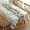 Modern Concise Style Pattern Waterproof Rectangular Polyester Tablecloth Home Decor Kitchen Living Room Wedding Party 2