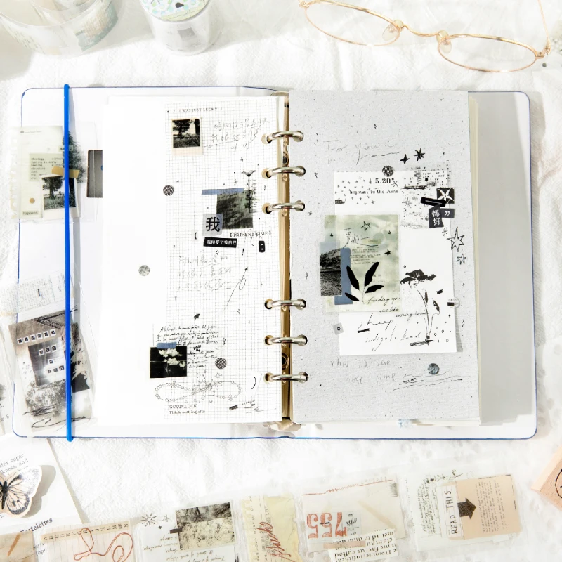 저널 GO 5x200cm 자유는 야생이다 레트로 아트 다이컷 테이프 스티커 크리에이티브 저널 스크랩북킹 DIY 미적 스티커