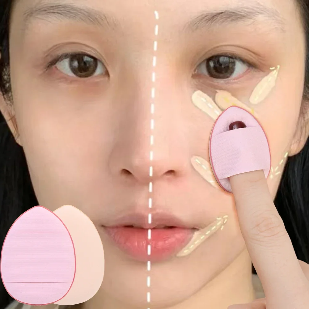 Description Picture 4 of itemFinger Thumb Makeup Puff Soft Mini Air Cushion Concealer Cosmetic Puff Liquid Foundation Blush Powder Sponge Beauty Tools 50PCS