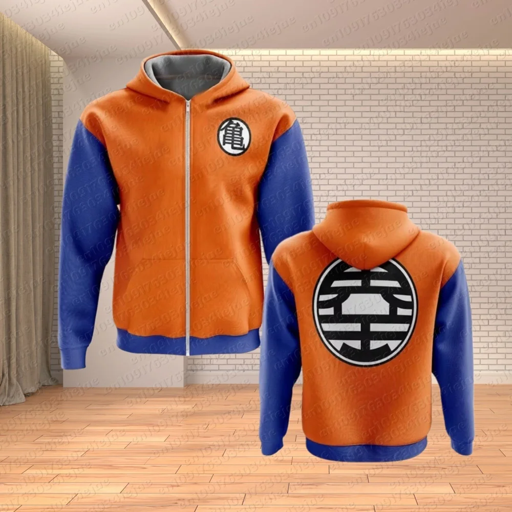 Herren T-Shirt Team-Sport-Fans Unisex Kinder Casual Top Erwachsenen Freizeit-Shirt 3D Jungen Dragon Ball Z Übergroßer Reißverschluss-Hoodie Herbst Winter – Detail 5
