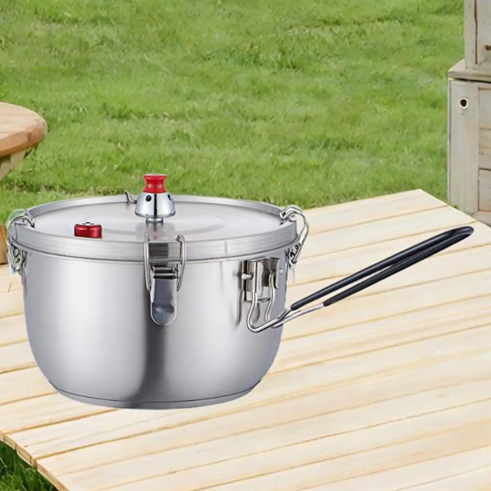 Stainless Steel Pressure Cooker Stovetop Micro Pressure Cook for Outdoor single handle