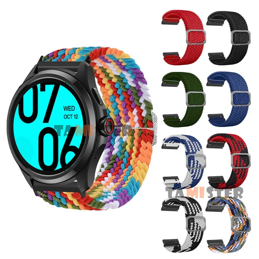 Elastic Nylon Trançado Solo Loop Pulseira Pulseira para Ticver Pro Banda de Relógio Inteligente Acessório Correa