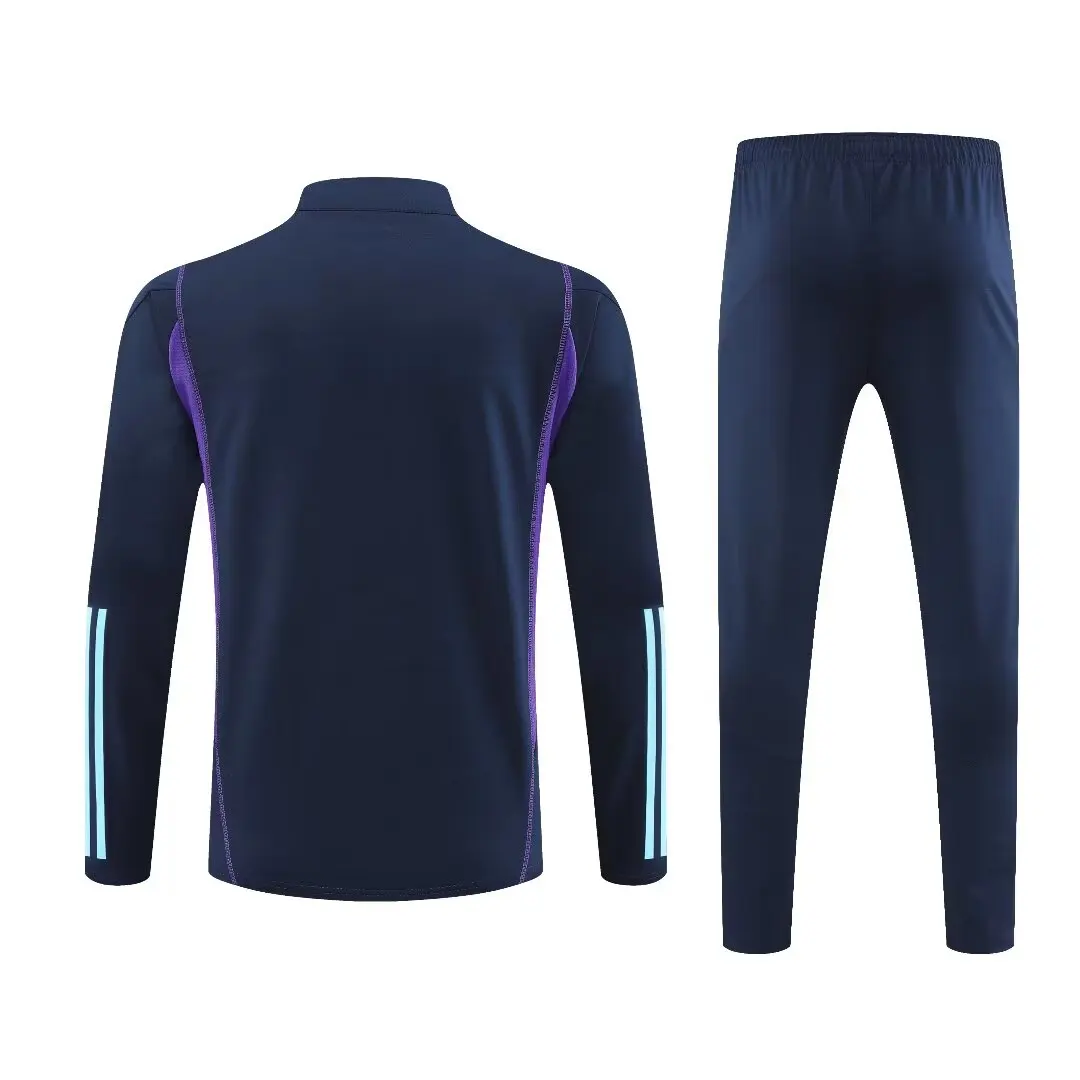 Men's Sports Set Argentino Fans Half Zipper Jacket Training wear games Jerseys Soccer Kit aldult Tops and trousers Casual We volleyball jerseys
