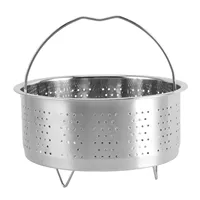 Panier à vapeur en acier inoxydable avec poignée, élimination du sucre, cuiseur à riz, support de cuisson à la vapeur pour aliments, œufs, légumes, Fruits, 1 pièce 3