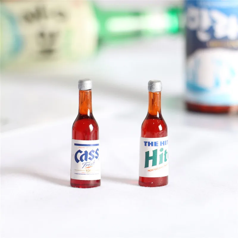 5pcs Dollhouse Mini Beer Bottle Miniature Items Drink Korea Sake BJD Dolls House Accessories Bar Decorations Photography Props 3