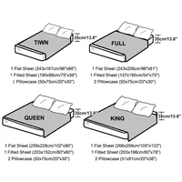 Satin Bed Sheets, Queen Size Sheets Set, 4 Pcs Silky Bedding Set   1 Deep Pocket Fitted Sheet + 1 Flat Sheet + 2 Pillowcases 3
