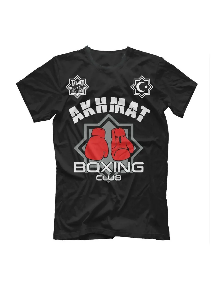 Akhmat Boxing Club Russia Sport Fight T-Shirt Summer Cotton Short Sleeve O-Neck Mens T Shirt S-3XL casual t shirt