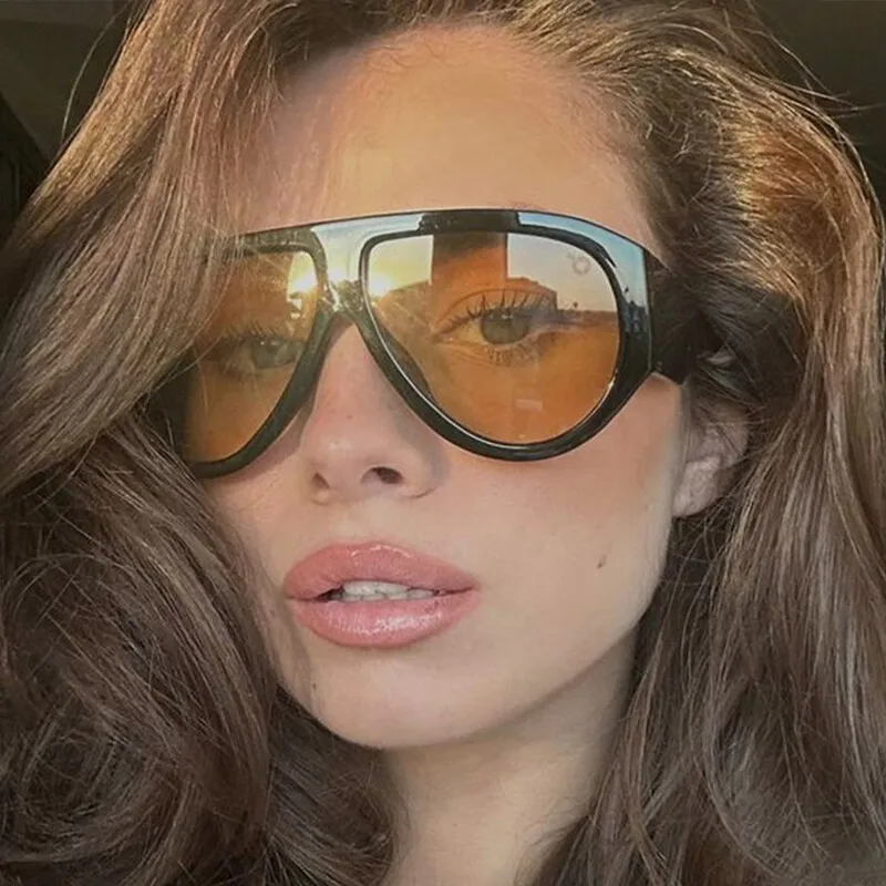 Luxury Oversized Pilot Sunglasses with Windproof Trendy Shades