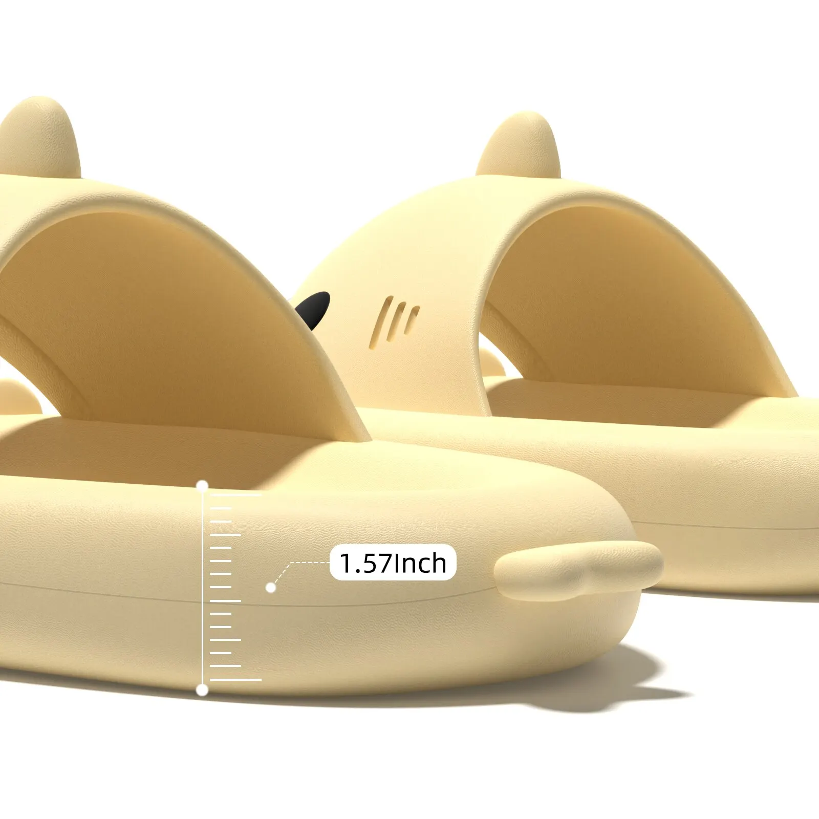 Slippers Sandals Shoes Feslishoet Shark Slippers Soft Beach Cloud Platform Women Indoor Bathroom Slides Summer Mules Outside EVA Men Shoes