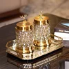European Elk Storage Jar - Metal Glass Jewellery Jar for Living Room - Candy Jar Ornament Light Luxury Home Decorations 1
